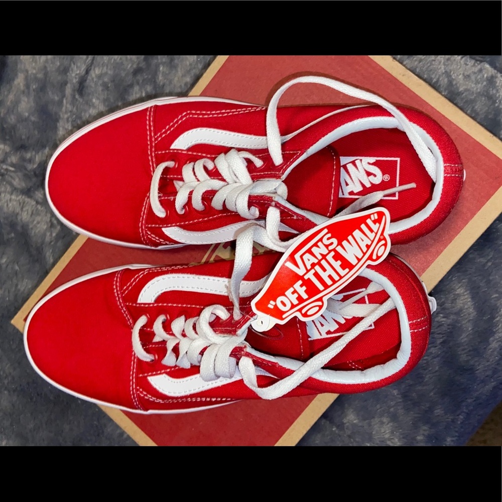 VANS Red Old-Skool sneakers (unisex 6.5/8)